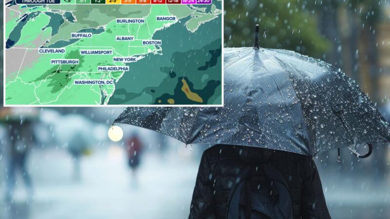 Northeast set to receive badly needed rain after record-dry stretch