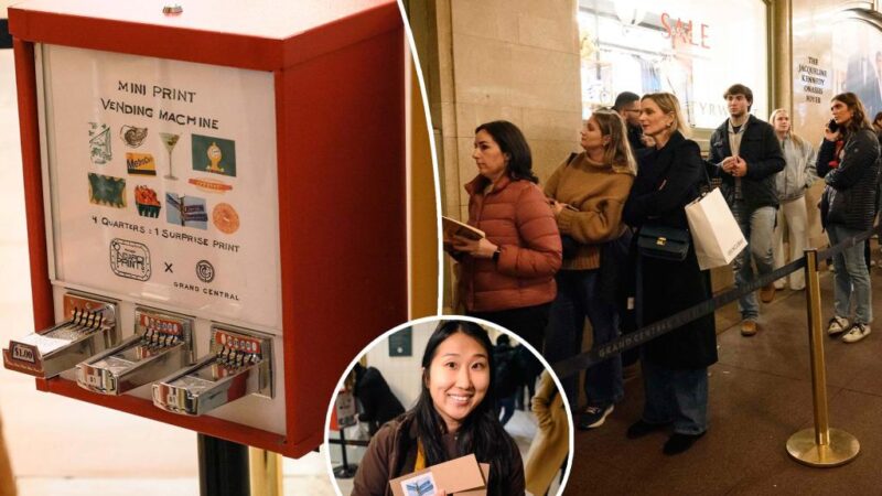 $1 Grand Central vending machine selling 2,000 prints per day