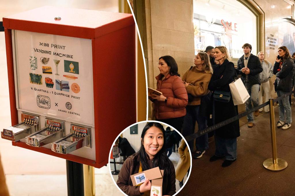 $1 Grand Central vending machine selling 2,000 prints per day