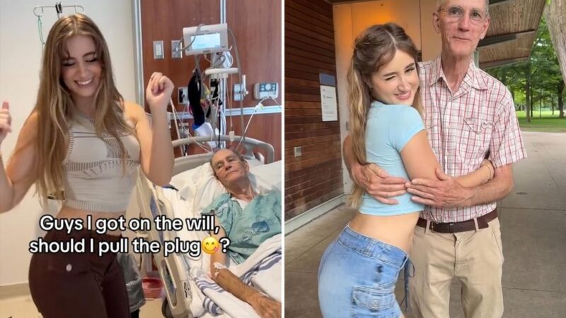 Young influencer faces backlash after dancing next to much older boyfriend in hospital bed: ‘I got on the will’