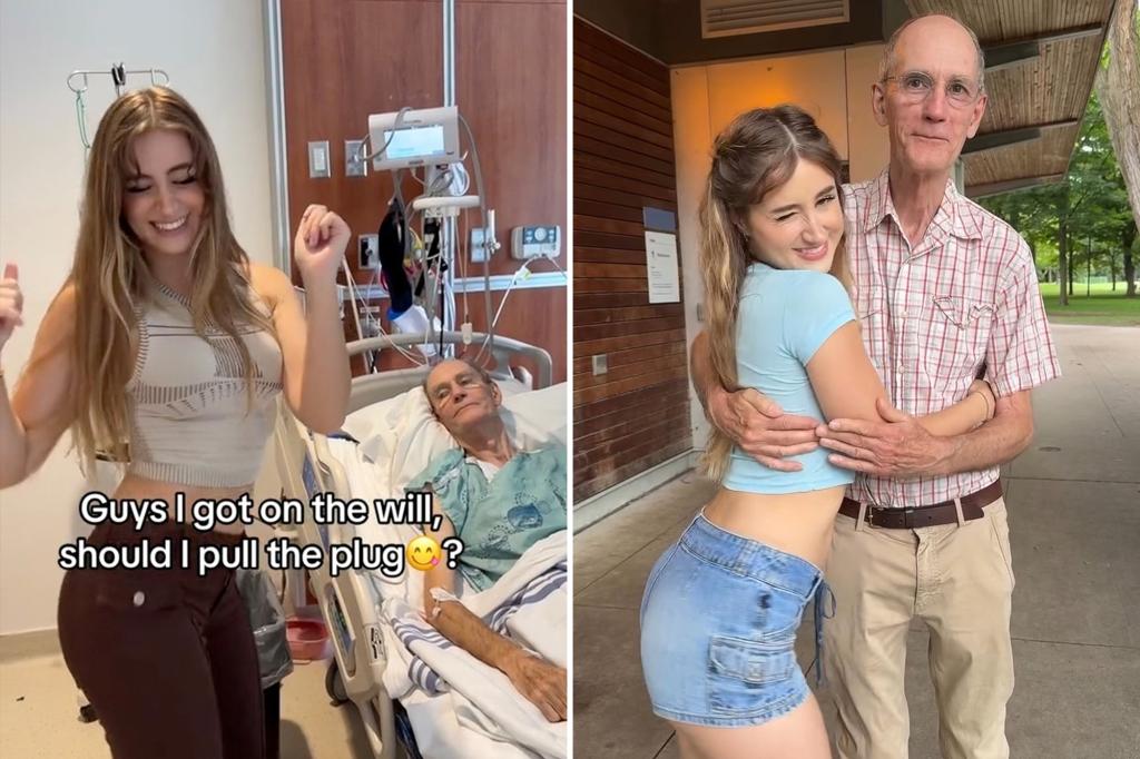 Young influencer faces backlash after dancing next to much older boyfriend in hospital bed: ‘I got on the will’