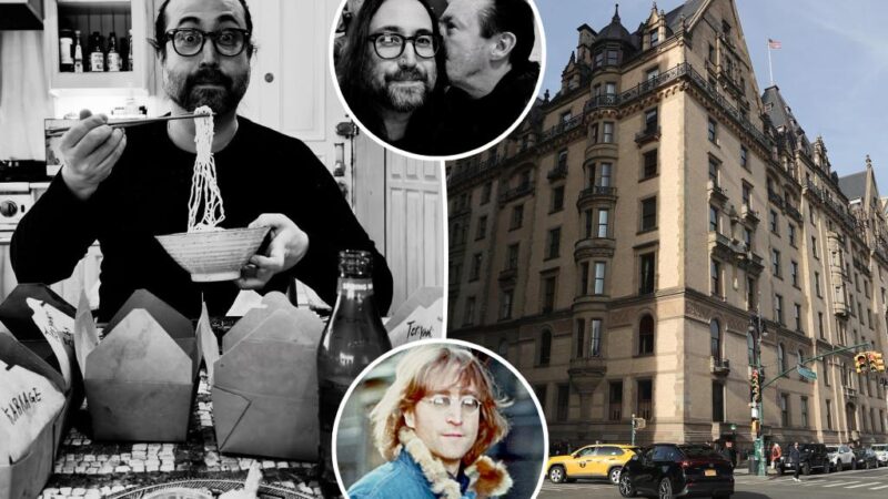 John Lennon’s sons hang out at NYC apartment building where their father was murdered