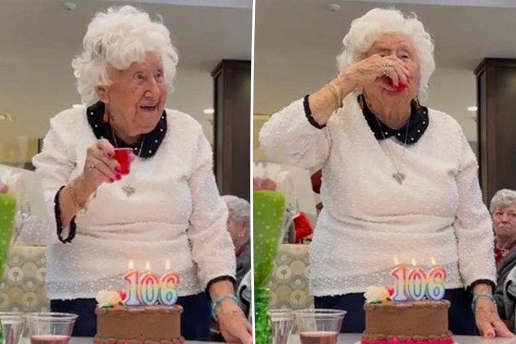 Woman celebrates 106th birthday with Fireball Whisky shot