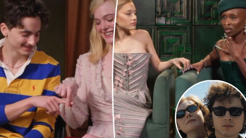 Timothée Chalamet, Elle Fanning recreate viral ‘Holding Space’ meme