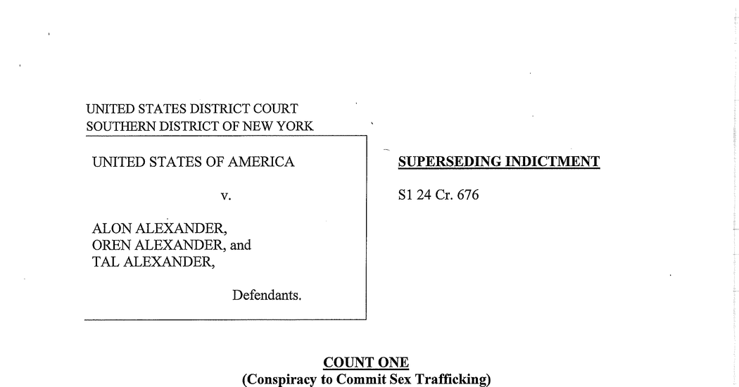 Alexander Brothers Sex Trafficking Indictment