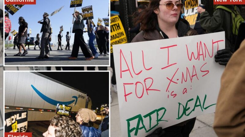 Amazon workers at Staten Island warehouse join nationwide strike against retailer amid busy holiday season