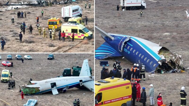 Azerbaijan Airlines passenger plane crashes in Kazakhstan, more than 30 feared dead