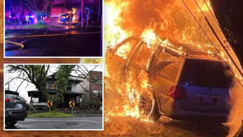 Car crashes into Portland home causing fiery explosion with locals up in arms after 29th crash at property