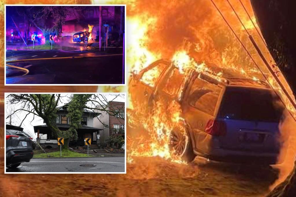 Car crashes into Portland home causing fiery explosion with locals up in arms after 29th crash at property