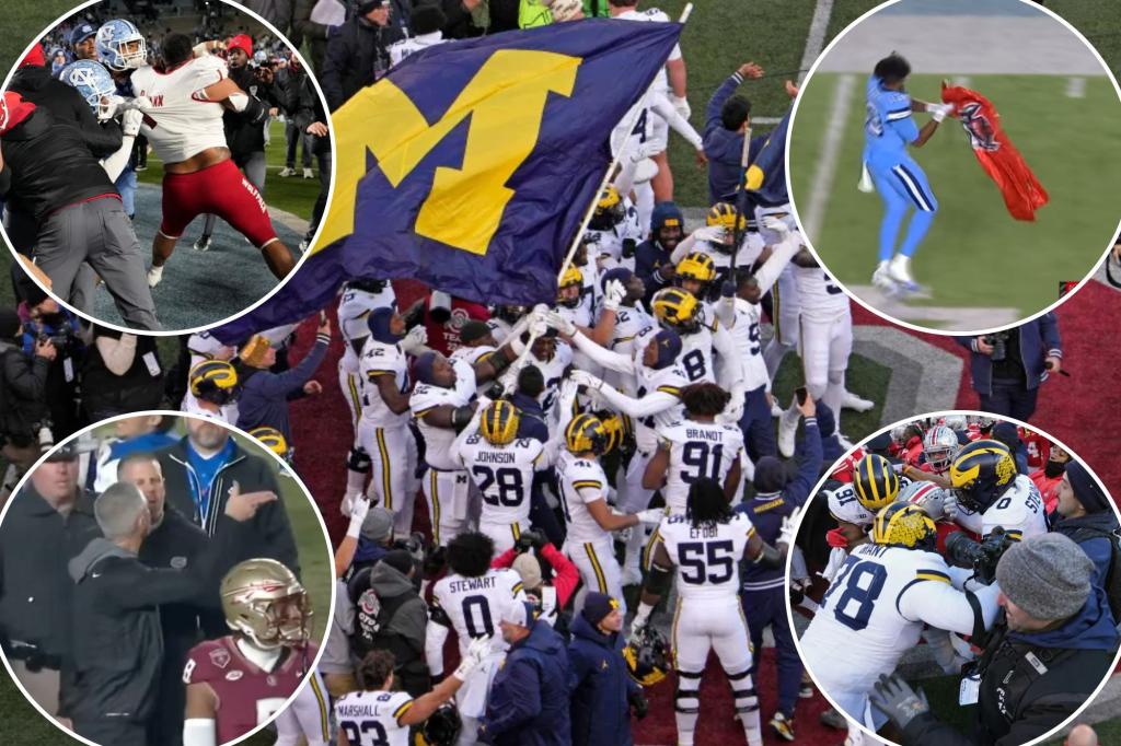 College football brawls ignite during Rivalry Week over flag-planting celebration