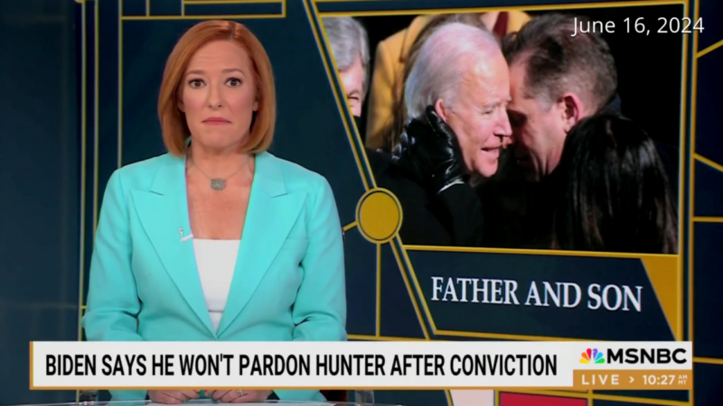 FLASHBACK: MSNBC’s Jen Psaki gushed that Biden’s pledge to not pardon Hunter showed true character