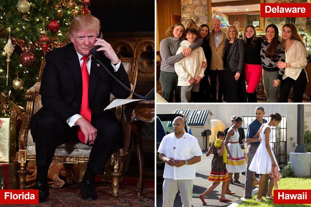 From Hawaii to Mar-a-Lago — how presidents have spent their Christmases in office