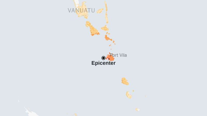 Map: 7.3-Magnitude Earthquake Strikes Near Vanuatu