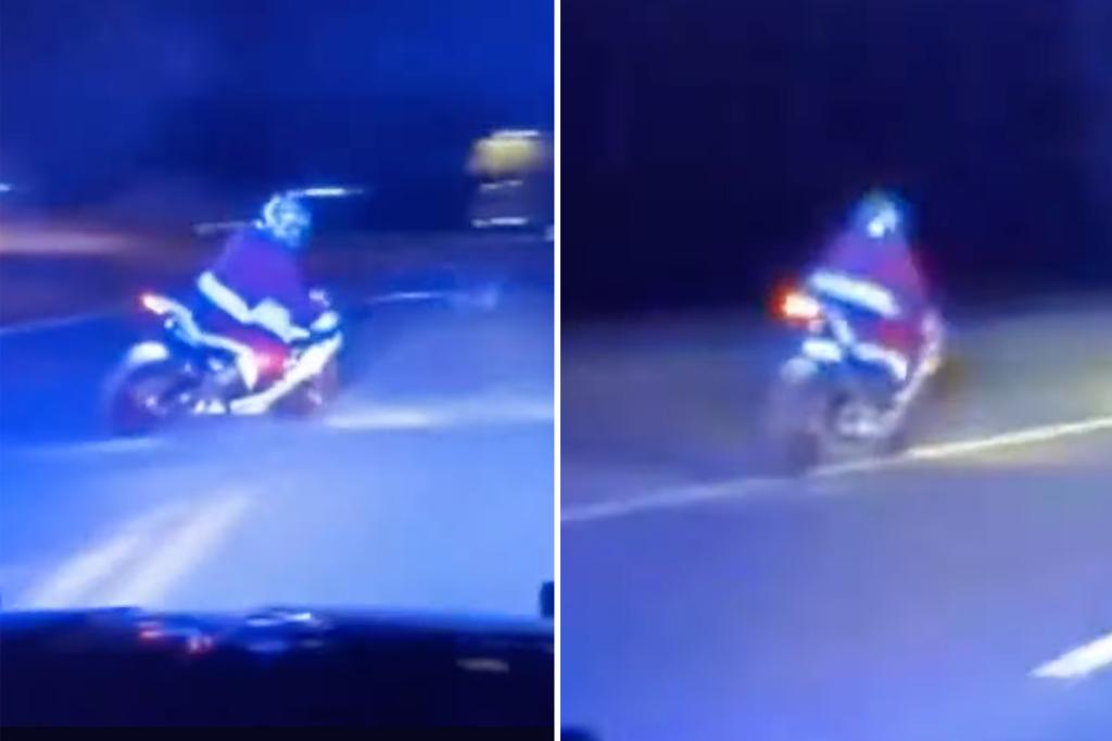 Motorcycling Santa Claus outruns Florida police in 120mph, high-speed chase and gets away: video