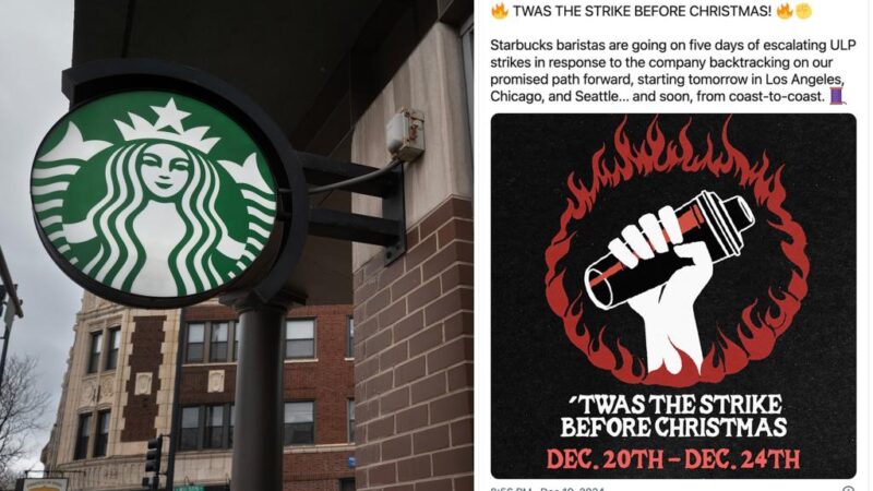 Starbucks says workers’ pay demands ‘not sustainable’ as union strikes