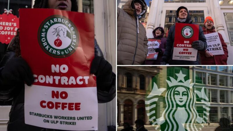 Starbucks strike spreads, 10K baristas walk out on Christmas Eve