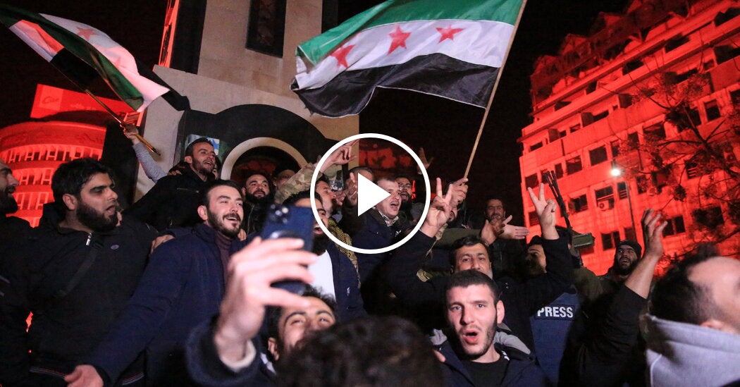 Syrians Celebrate as Rebel Forces Take Control of Damascus