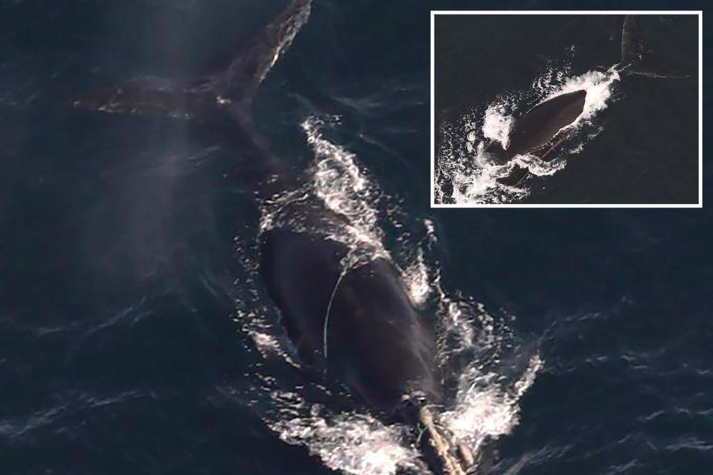 Third endangered whale snared in fishing gear spotted off East Coast in one week