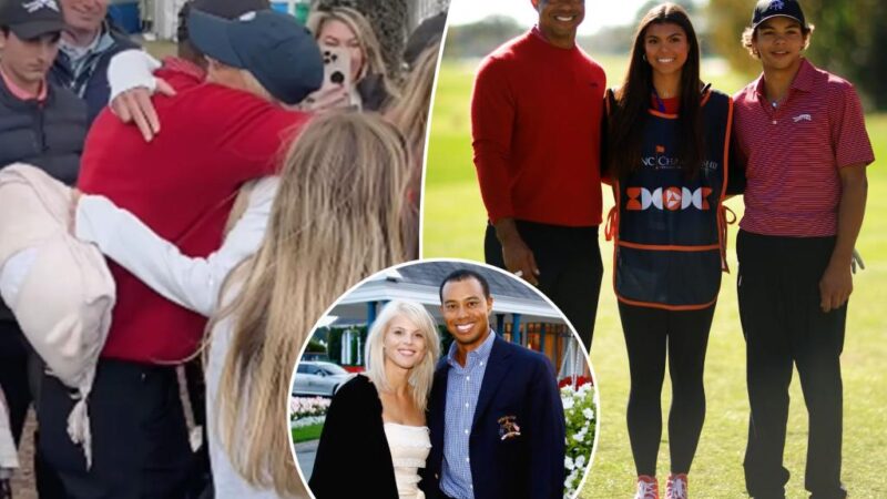 Tiger Woods hugs ex Elin Nordegren in sweet PNC Championship scene