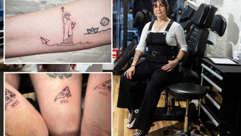 Times Square tourists’ NYC tattoos celebrate permanent love for the Big Apple