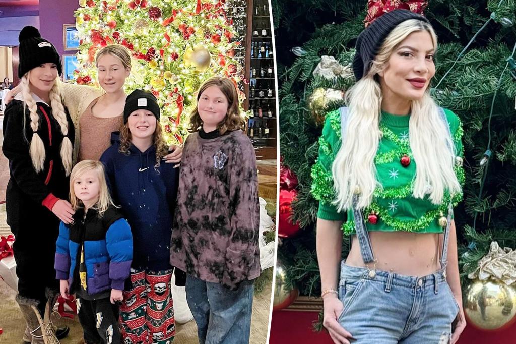 Tori Spelling calls out ‘jerk’ son for inappropriate Elf on the Shelf setup