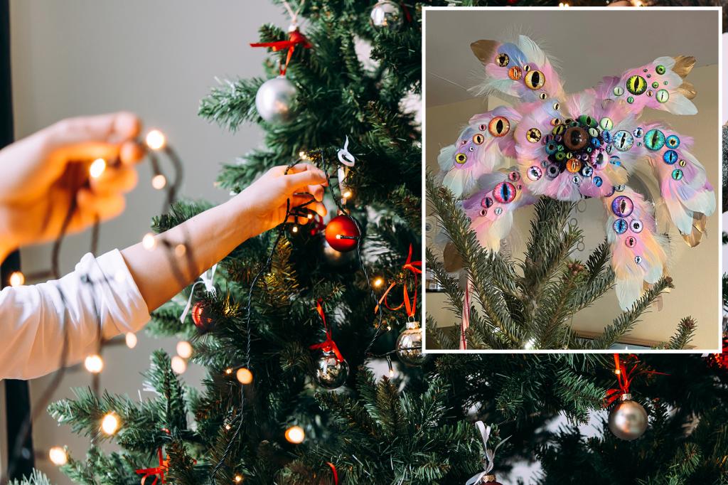 Unnerving but ‘biblically accurate’ angels used as Christmas tree toppers