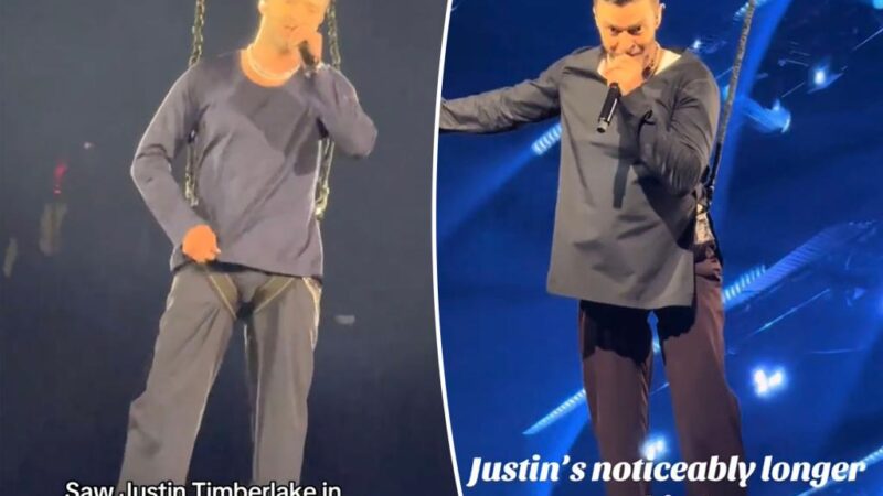 Justin Timberlake wears long shirt after concert bulge debacle