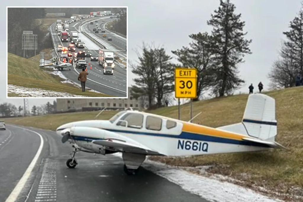 Small plane makes emergency landing on busy NY thruway —