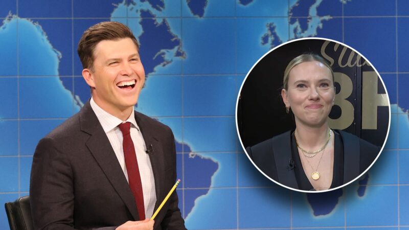 Scarlett Johansson cringes as Colin Jost is forced to joke about marriage on ‘SNL’