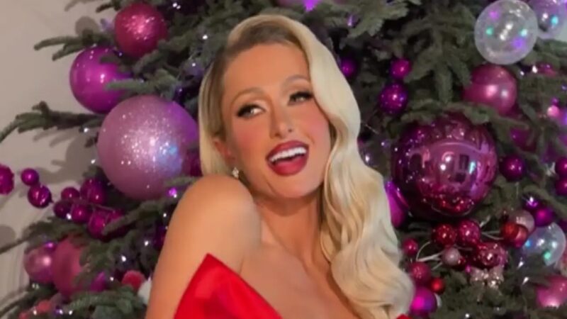 Paris Hilton goes nearly nude in a racy Christmas photoshoot