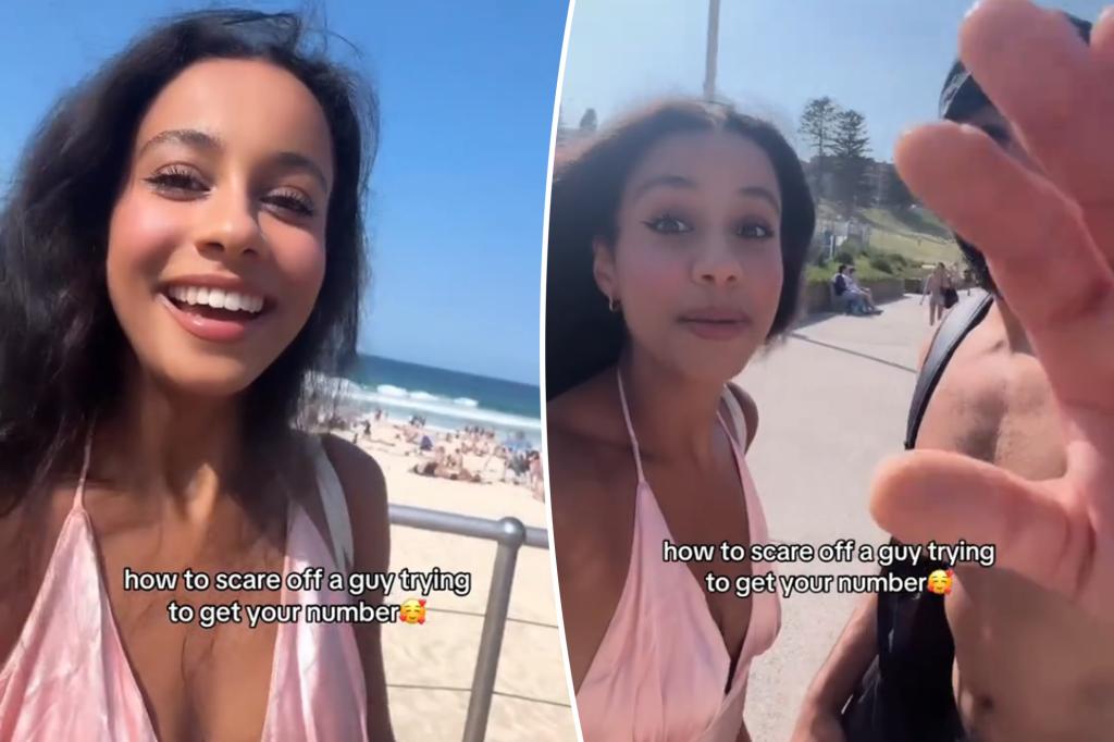 Woman reveals how to combat unwanted male advances at the beach