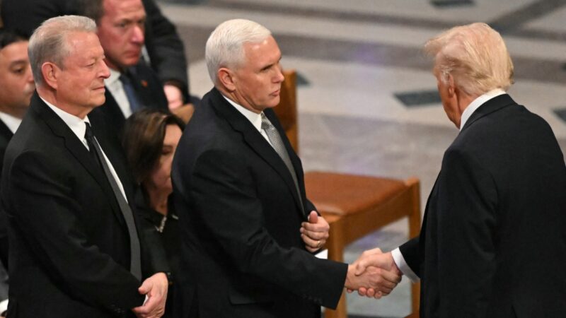 Pence divulges words exchanged with President-elect Trump at Carter funeral