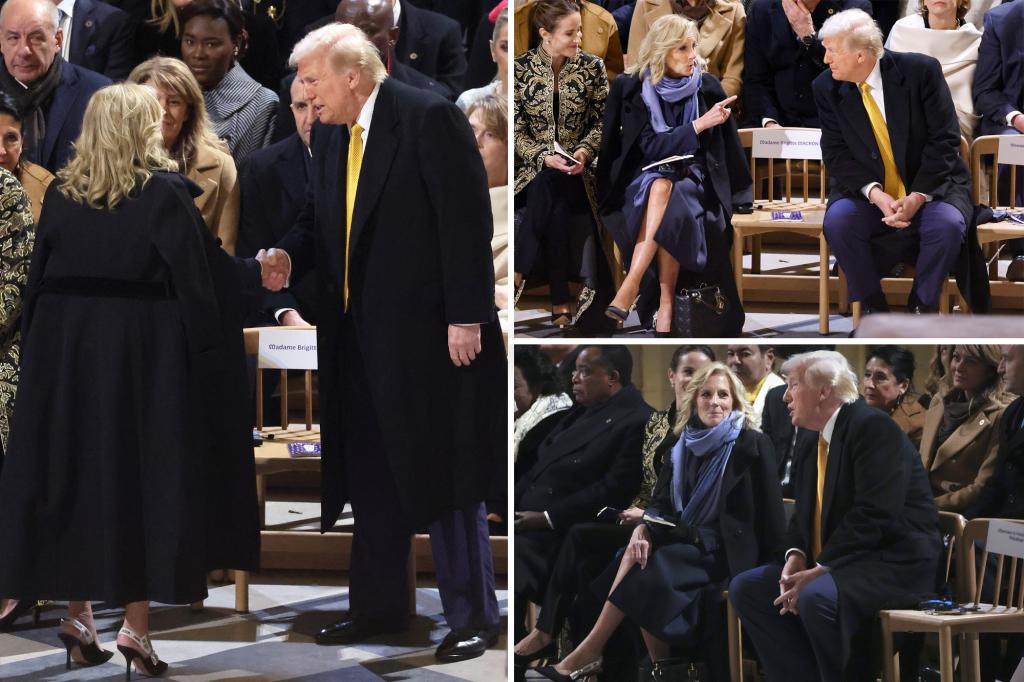 Jill Biden reveals what transpired in viral moment with Trump at Notre Dame Cathedral reopening