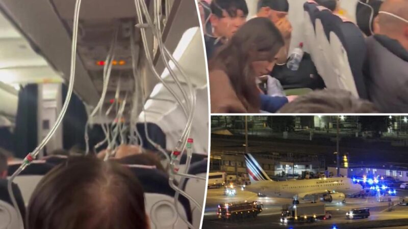 Passengers panic after oxygen masks deployed on Air France flight