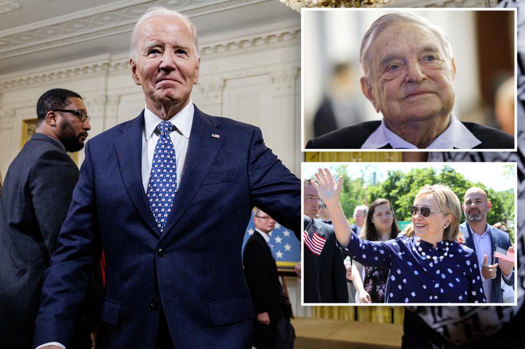 Biden to present George Soros, Hillary Clinton and 17 others the Presidential Medal of Freedom 