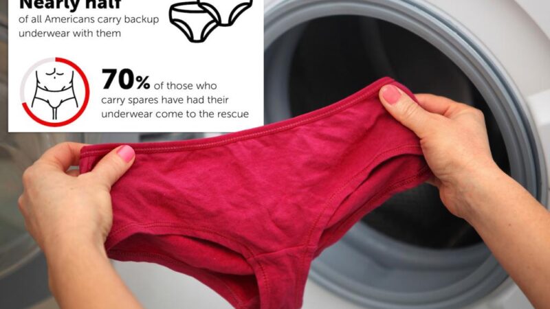 Nearly half of Americans carry spare underwear for emergencies