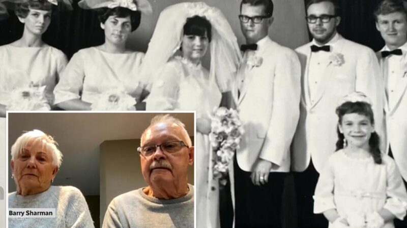 Couple finally sees their wedding photos — 56 years later