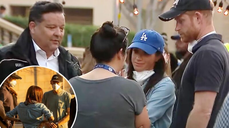 Prince Harry, Meghan Markle visit LA fire victims and first responders