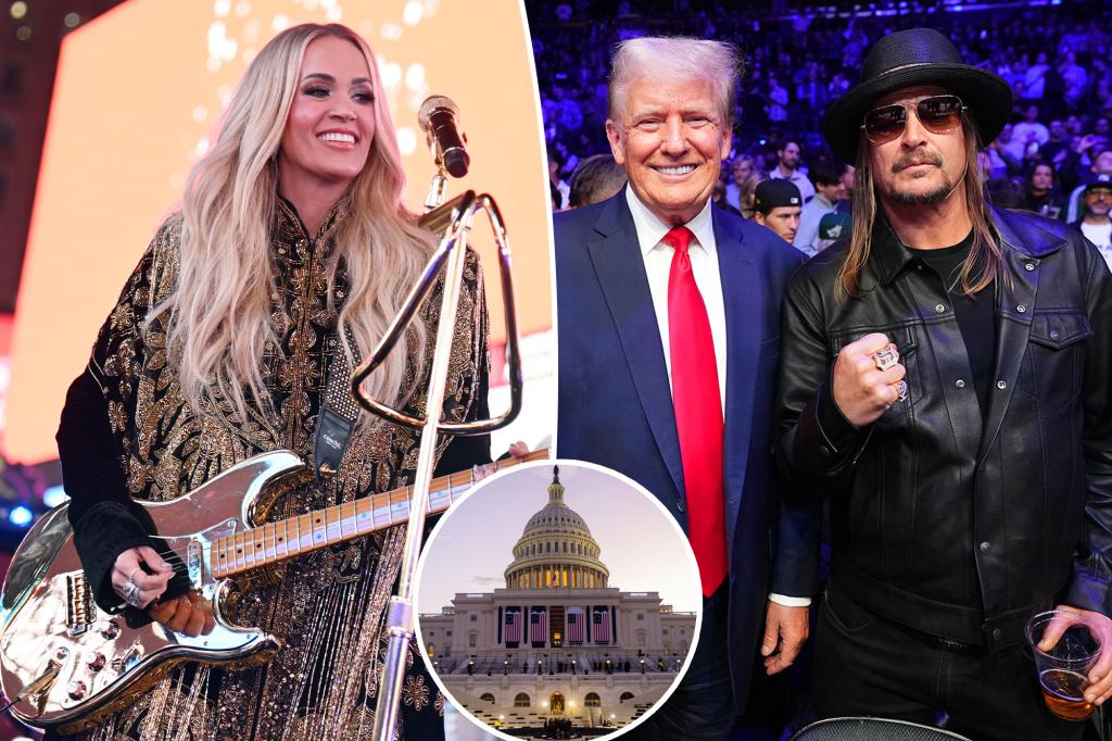 Kid Rock performing at Donald Trump’s inaugural celebration