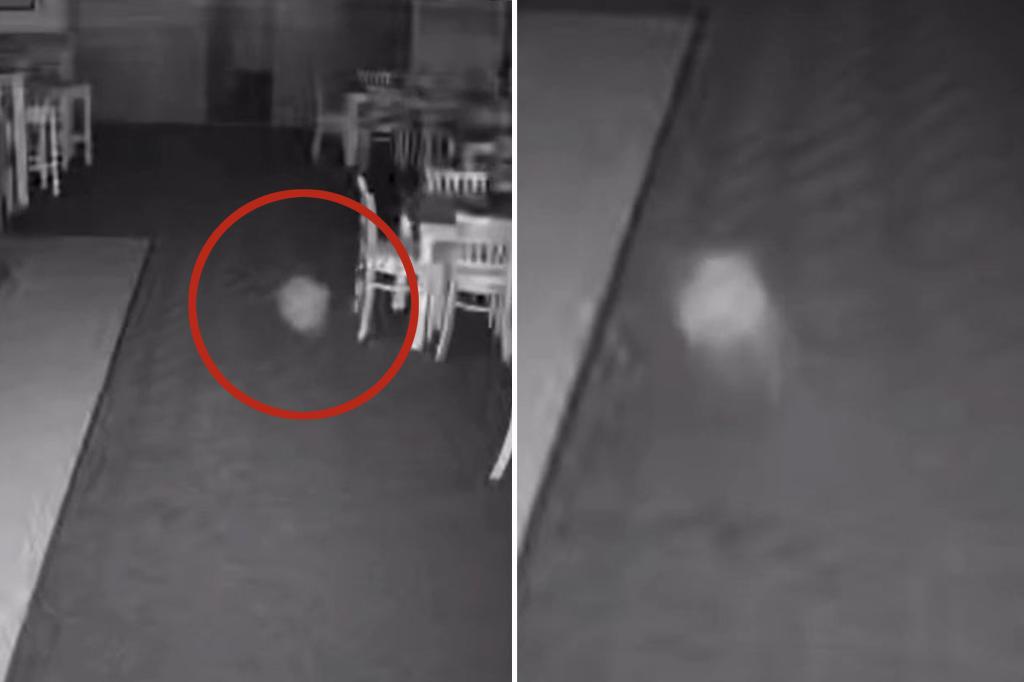 Footage shows figure floating around cricket club’s bar