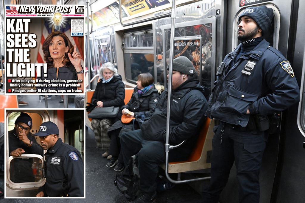 Hundreds of cops to be stationed overnight in NYC subways: Hochul