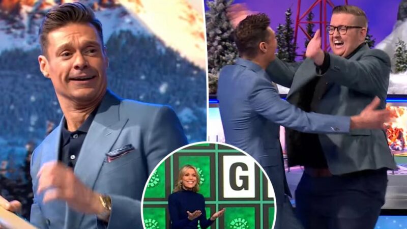 Ryan Seacrest suffers hard fall after emotional ‘Wheel of Fortune’ contestant wins $40K grand prize