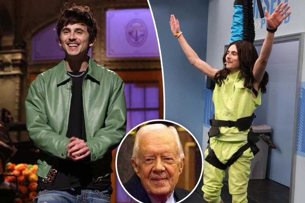 Timothée Chalamet slammed for ‘disrespectful’ joke about late President Jimmy Carter on ‘SNL’