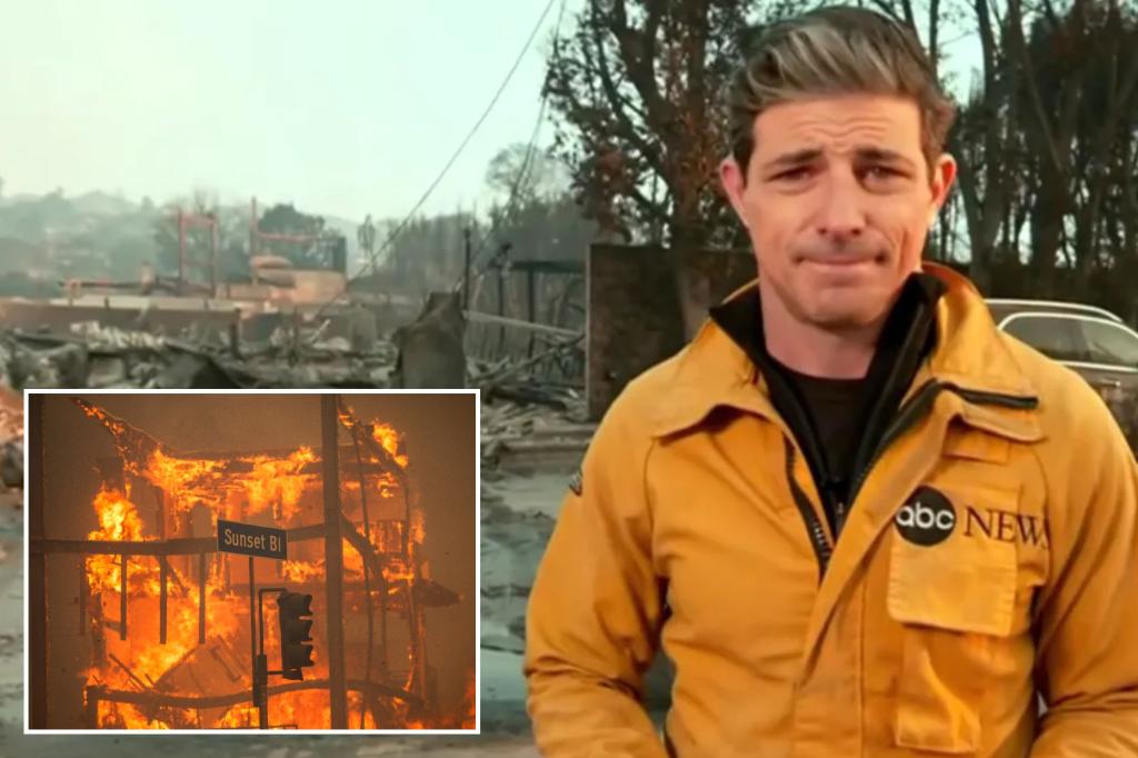 ABC News Matt Gutman reports on Los Angeles wildfires Palisades Fire outside aunt’s destroyed home