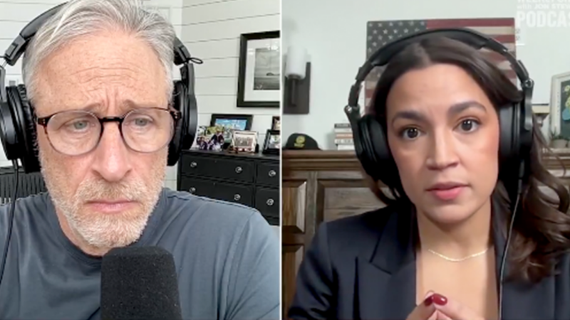 AOC complains to Jon Stewart that ‘normalized’ Trump is ‘so much more dangerous’