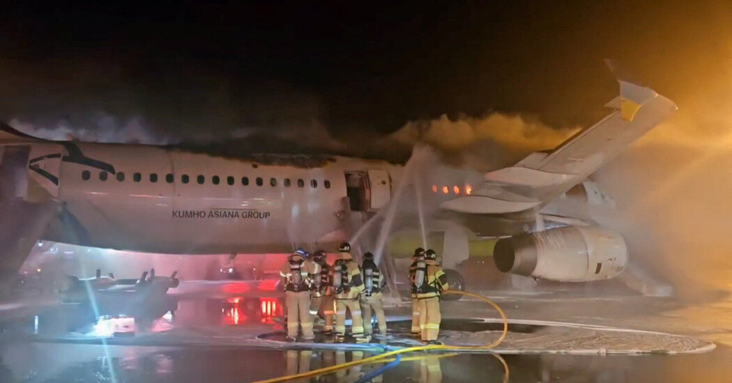 Air Busan Plane Catches Fire at South Korean Airport