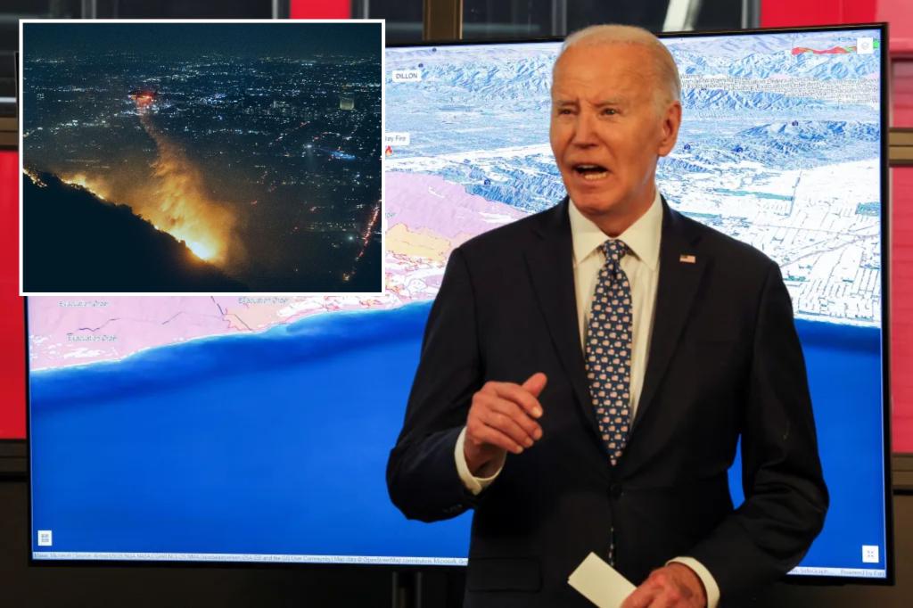 Biden cancels Italy trip over the raging Los Angeles wildfires