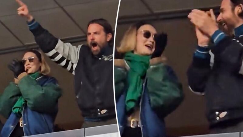 Bradley Cooper and girlfriend Gigi Hadid cheer on Philadelphia Eagles in his hometown