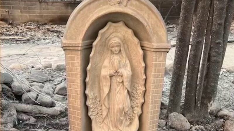 California family clings to faith after Virgin Mary statue survives wildfires