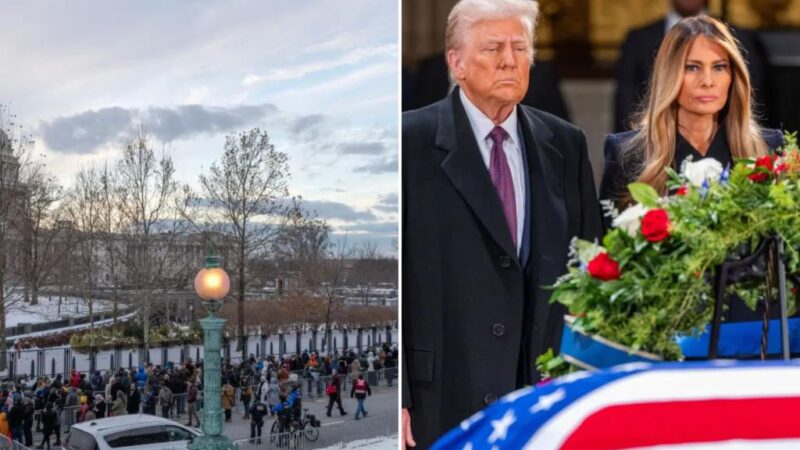 Capitol Police arrest man who tried to set his car on fire as Trump paid respects to Jimmy Carter and met with GOP senators